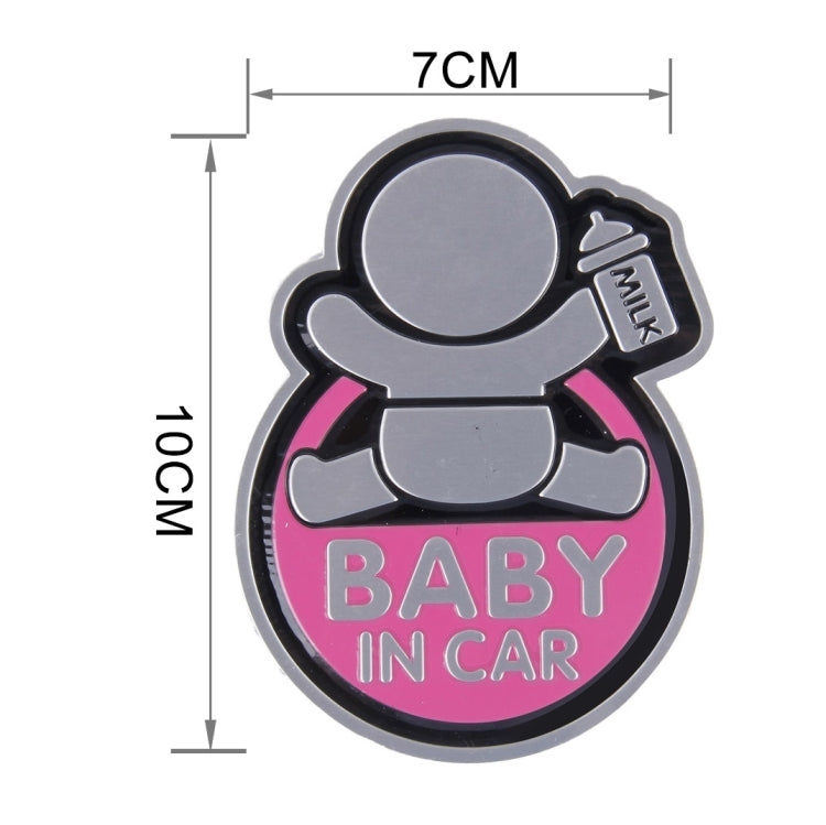 Baby in Car Happy Drinking Milk Infant Adoreable Style Car Free Sticker