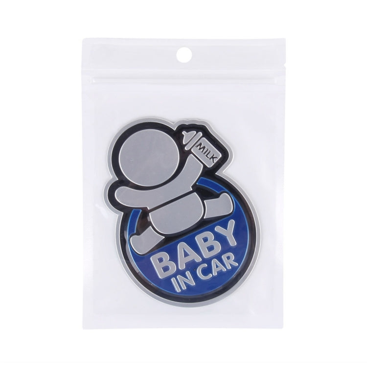 Baby in Car Happy Drinking Milk Infant Adoreable Style Car Free Sticker