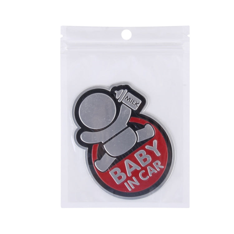 Baby in Car Happy Drinking Milk Infant Adoreable Style Car Free Sticker