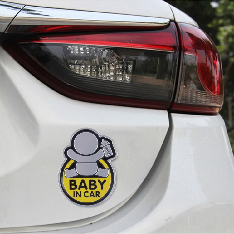 Baby in Car Happy Drinking Milk Infant Adoreable Style Car Free Sticker