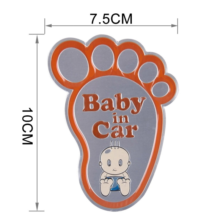 Baby in Car Happy Feet Shape Adoreable Style Car Free Sticker