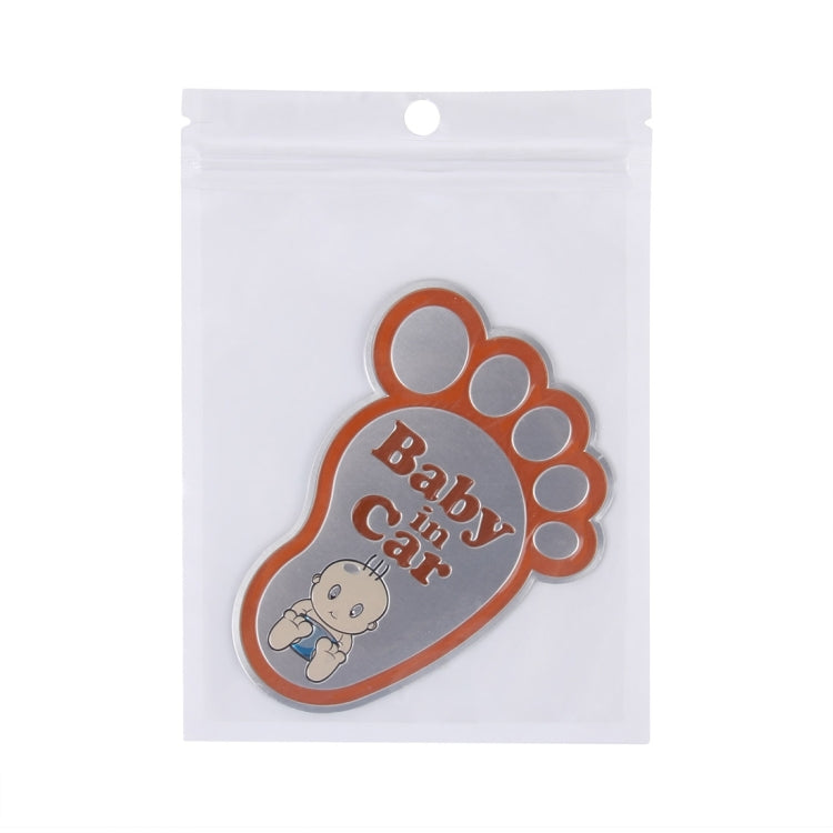 Baby in Car Happy Feet Shape Adoreable Style Car Free Sticker