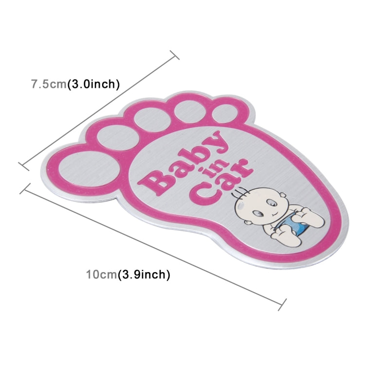 Baby in Car Happy Feet Shape Adoreable Style Car Free Sticker