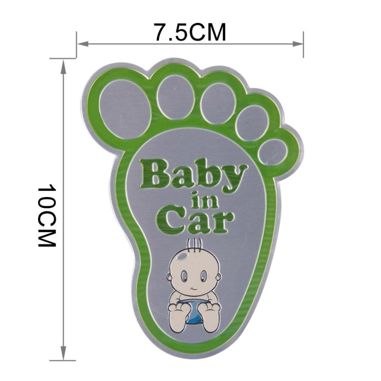 Baby in Car Happy Feet Shape Adoreable Style Car Free Sticker
