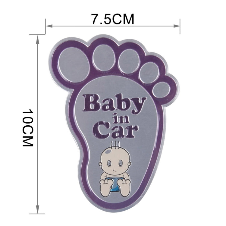 Baby in Car Happy Feet Shape Adoreable Style Car Free Sticker