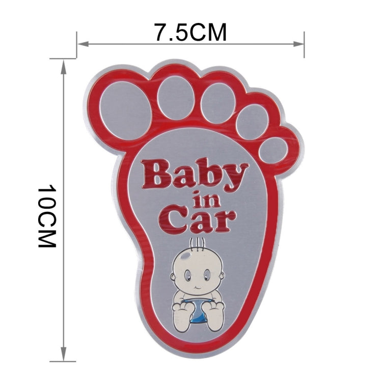 Baby in Car Happy Feet Shape Adoreable Style Car Free Sticker