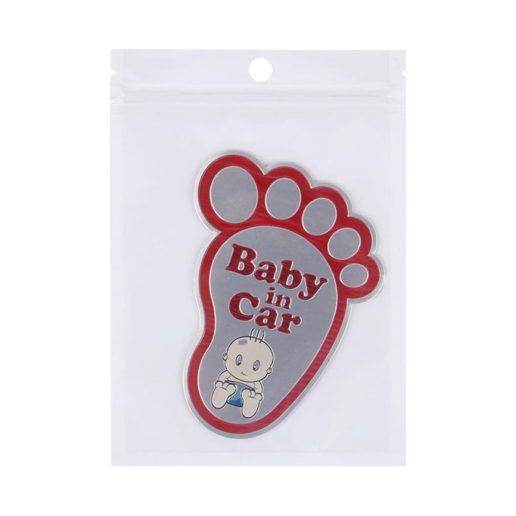 Baby in Car Happy Feet Shape Adoreable Style Car Free Sticker