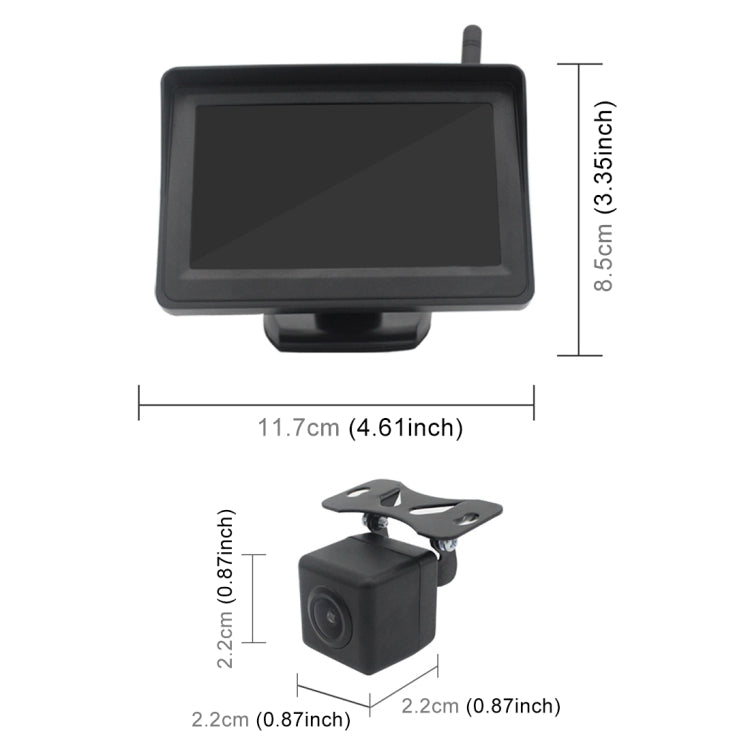 PZ612-W IP67 120 Degree Car Rearview Mirror Monitor
