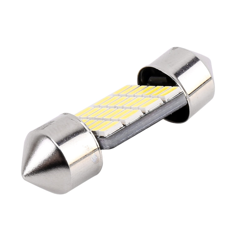 2 PCS 31mm DC12V / 1.2W / 6000K / 80LM 28LEDs SMD-3014 Car License Plate Light / Dome Light, with Decoder