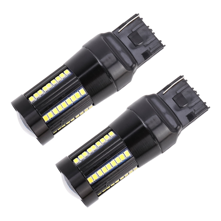 2 PCS T20 / 7443 DC9-16V / 8.2W(H) 2.7W(L) / 6000K / 655LM Car Auto Brake Lights 66LEDs SMD-2016 Lamps