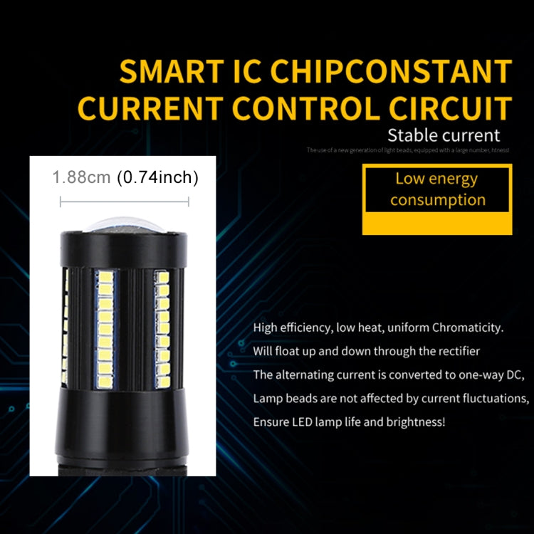 2 PCS T20 / 7443 DC9-16V / 8.2W(H) 2.7W(L) / 6000K / 655LM Car Auto Brake Lights 66LEDs SMD-2016 Lamps