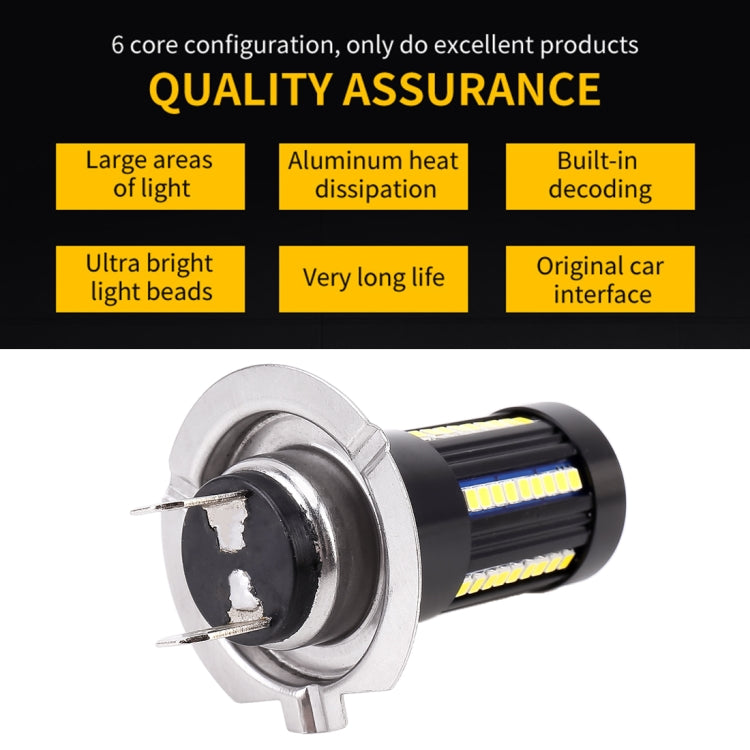 2 PCS H7 DC9-16V / 8.2W / 6000K / 655LM Car Auto Fog Light 66LEDs SMD-2016 Lamps