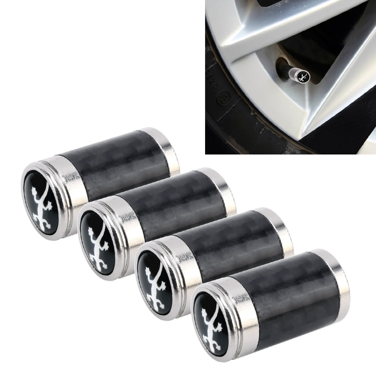 4 PCS Carbon Fiber Gas Cap Mouthpiece Cover Gas Cap Tire Cap Car Motor Bicycle Tire Valve Caps