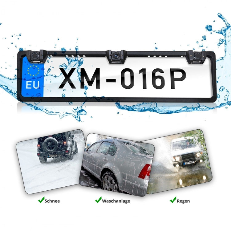 PZ600L-2 Europe Car License Plate Frame Front Rear View Camera