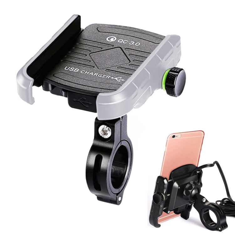 Motorcycles / Bicycle USB Charger QC 3.0 Fast Charging Phone Bracket, Suitable for 6-9cm Device