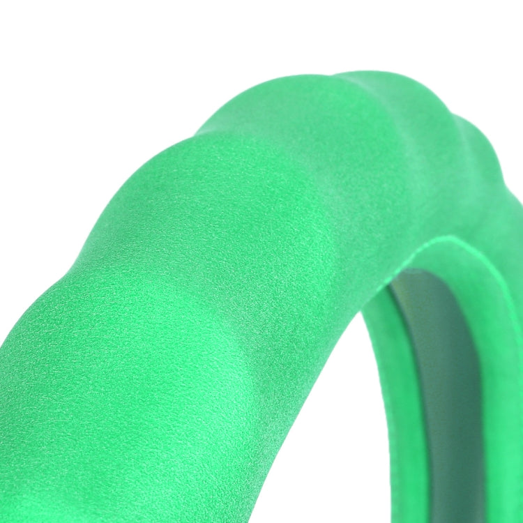 Universal Car Wave Matte Leather + Cotton Steering Wheel Cover, Diameter: 38cm