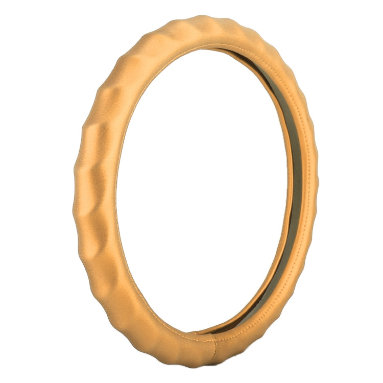 Universal Car Wave Matte Leather + Cotton Steering Wheel Cover, Diameter: 38cm