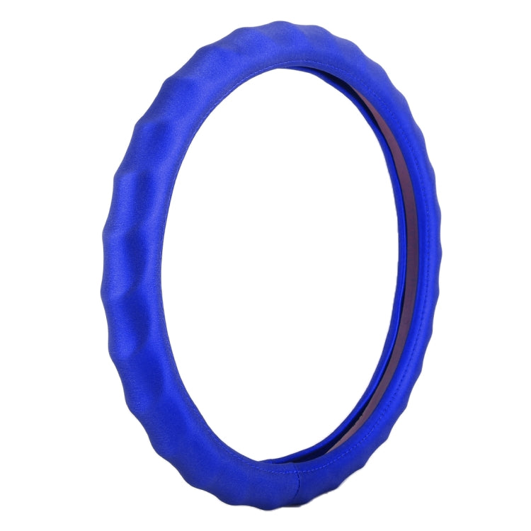 Universal Car Wave Matte Leather + Cotton Steering Wheel Cover, Diameter: 38cm