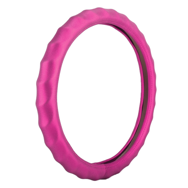 Universal Car Wave Matte Leather + Cotton Steering Wheel Cover, Diameter: 38cm