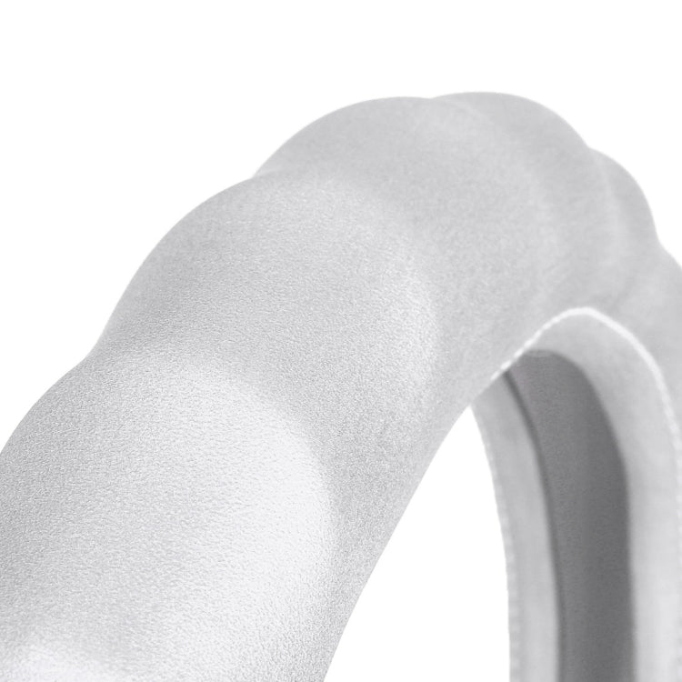 Universal Car Wave Matte Leather + Cotton Steering Wheel Cover, Diameter: 38cm