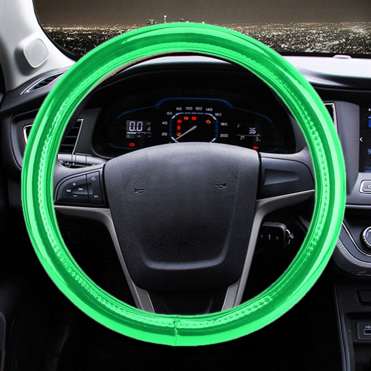 Universal Car Plating Matte Leather + Cotton Steering Wheel Cover, Diameter: 38cm
