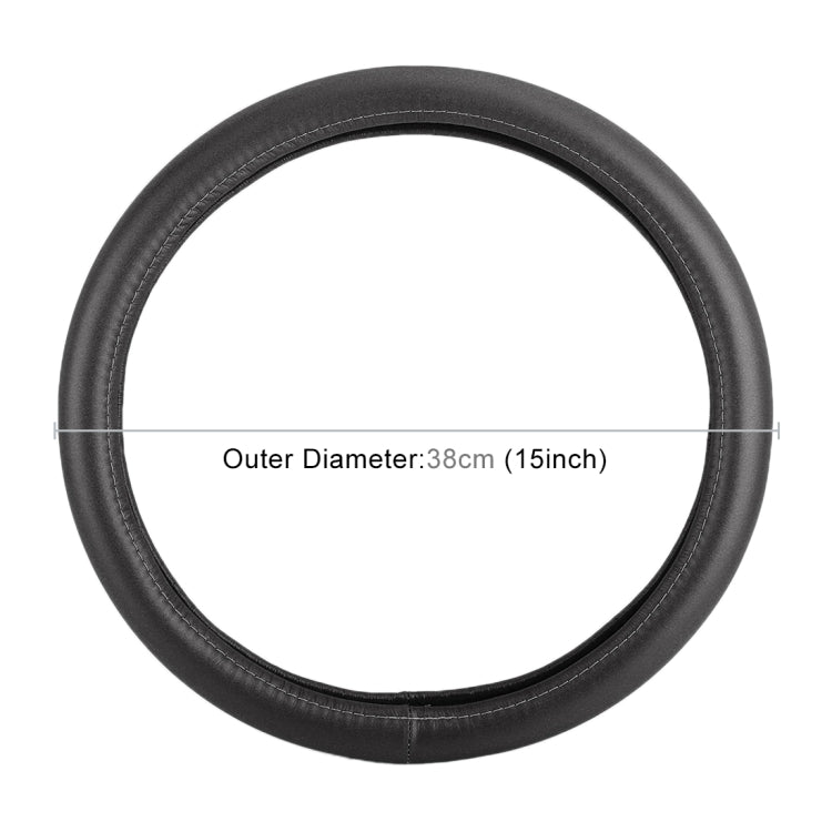 Universal Car Plating Leather Steering Wheel Cover, Diameter: 38cm