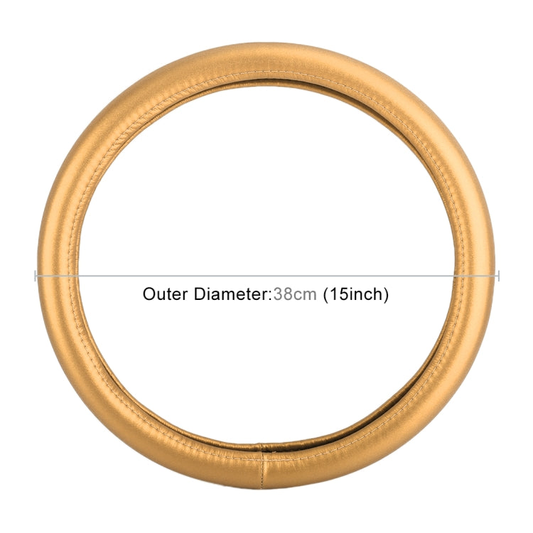 Universal Car Plating Leather Steering Wheel Cover, Diameter: 38cm