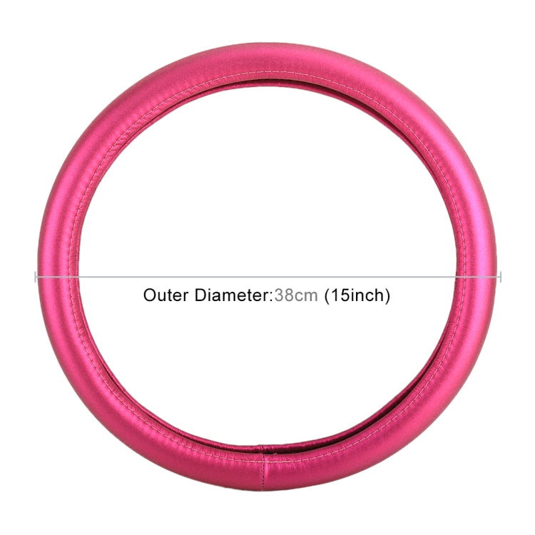 Universal Car Plating Leather Steering Wheel Cover, Diameter: 38cm
