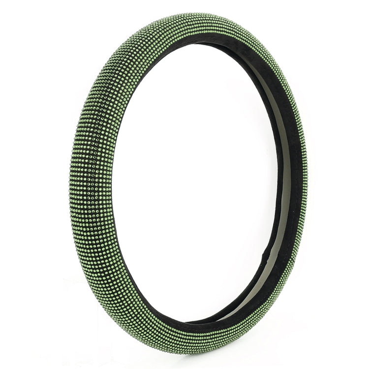 Universal Car Leather + Diamond Steering Wheel Cover, Diameter: 38cm