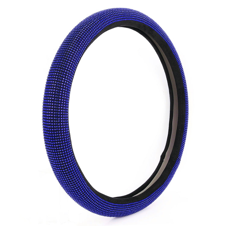 Universal Car Leather + Diamond Steering Wheel Cover, Diameter: 38cm