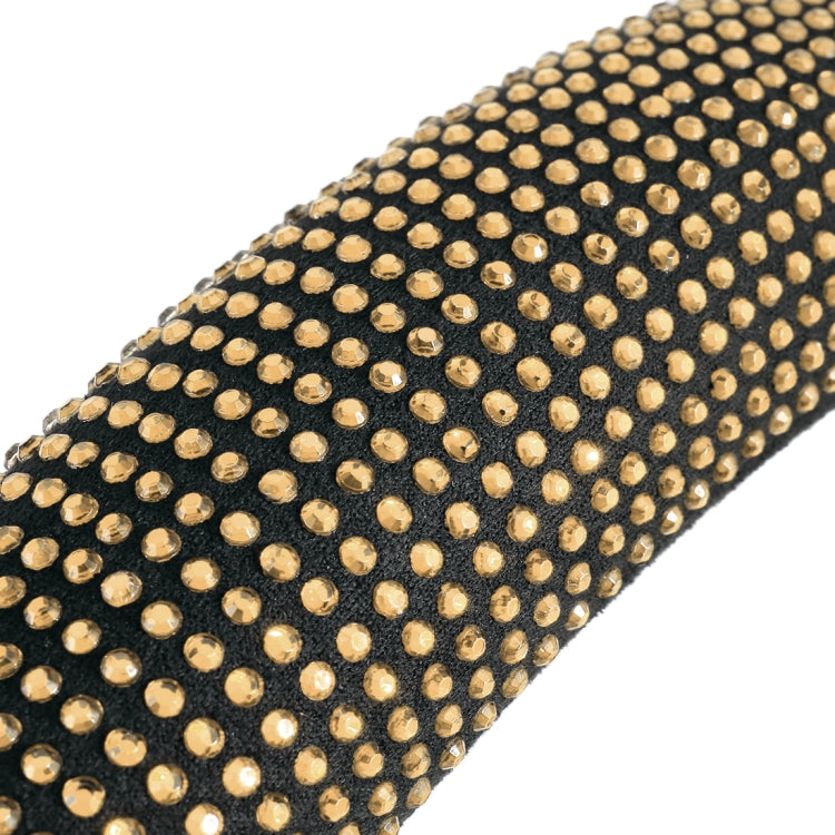 Universal Car Leather + Diamond Steering Wheel Cover, Diameter: 38cm