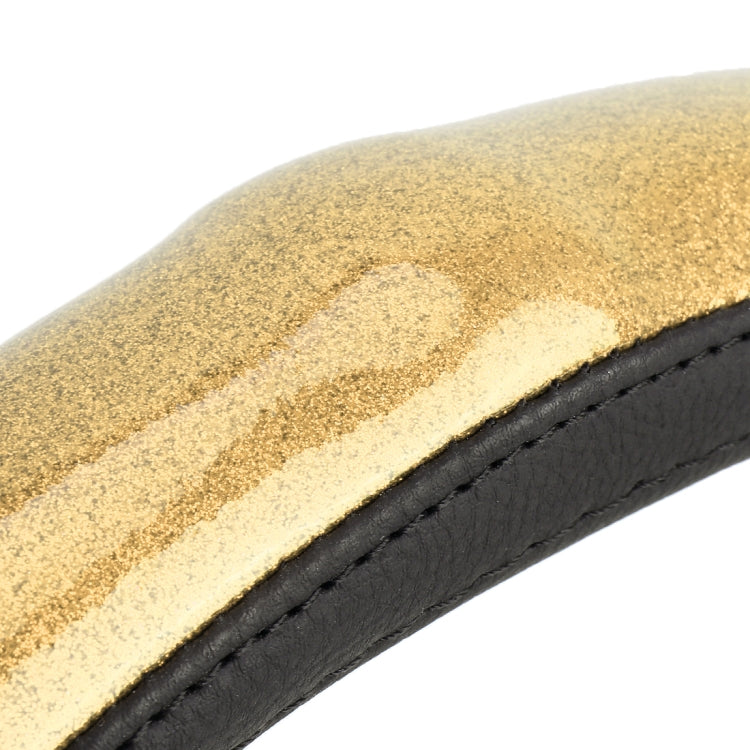 Universal Car Plating Bamboo Knot Leather Steering Wheel Cover, Diameter: 38cm