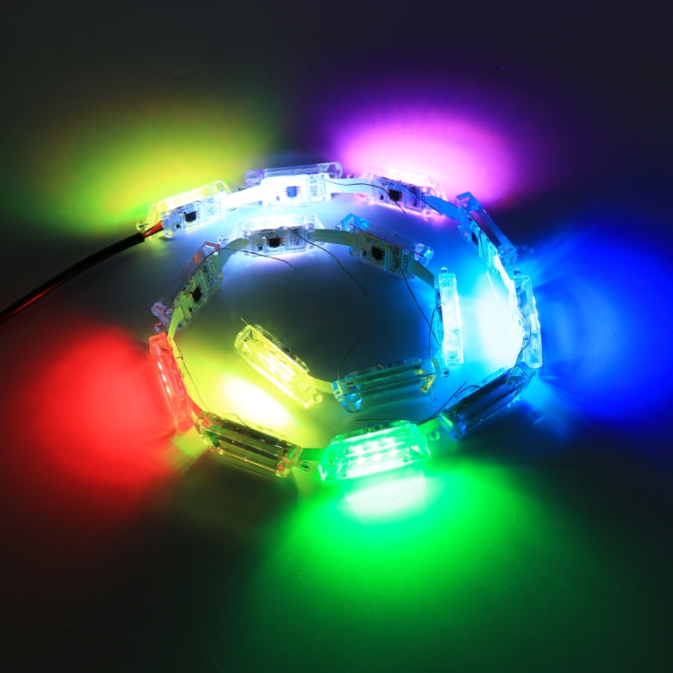 2 PCS 60cm 15-section DC12V 13W Ultra-thin Car Colorful Turn Lights / Running Lights, with 45LEDs SMD-2835RBG Bulbs