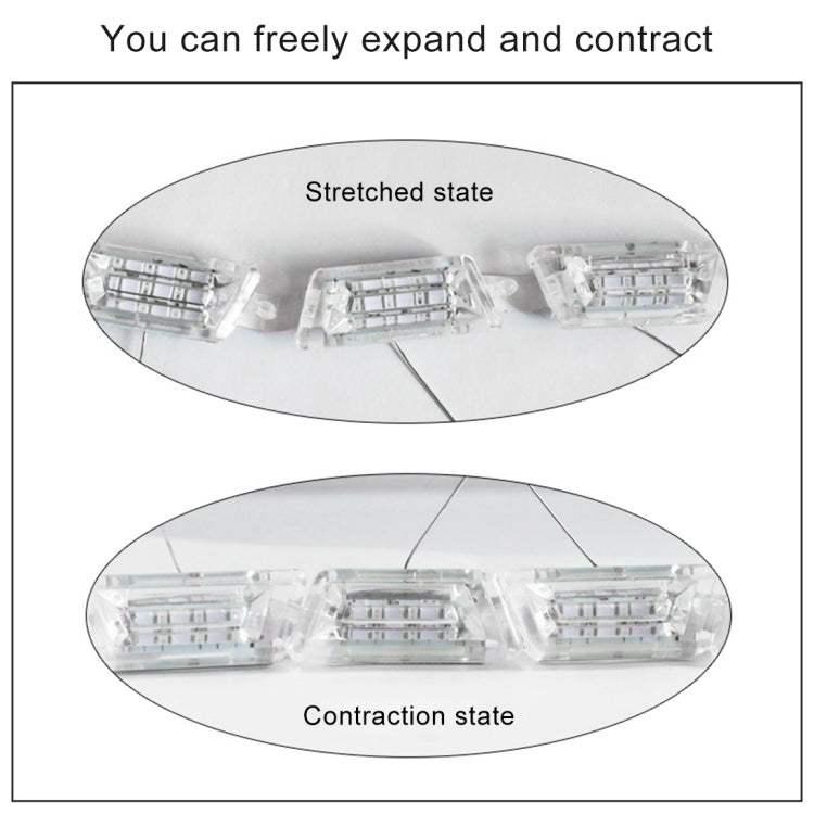 2 PCS 60cm 15-section DC12V 13W Ultra-thin Car Colorful Turn Lights / Running Lights, with 45LEDs SMD-2835RBG Bulbs