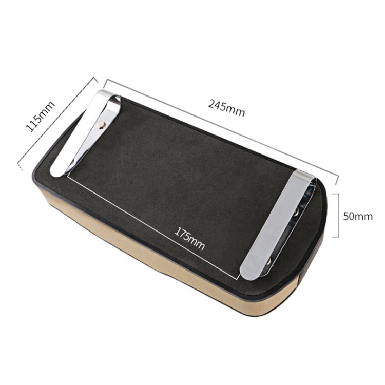 DERANFU Multi-function Car Hang Type PU Leather Towel Box with Card Slot