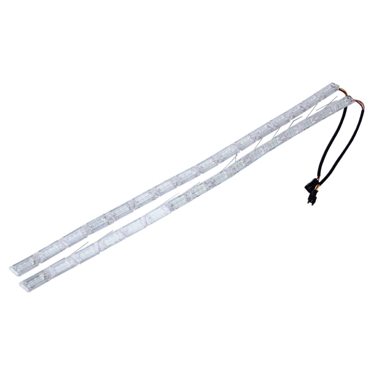 2 PCS 3W Scalable Crystal Shell Snake Shape DIY White Light + Yellow Light Car Water-Running Lighting Crystal Water LED Lamp Light, DC 12V