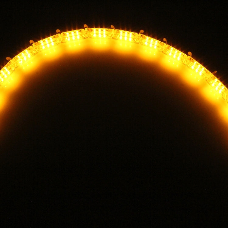 2 PCS 3W Scalable Crystal Shell Snake Shape DIY White Light + Yellow Light Car Water-Running Lighting Crystal Water LED Lamp Light, DC 12V