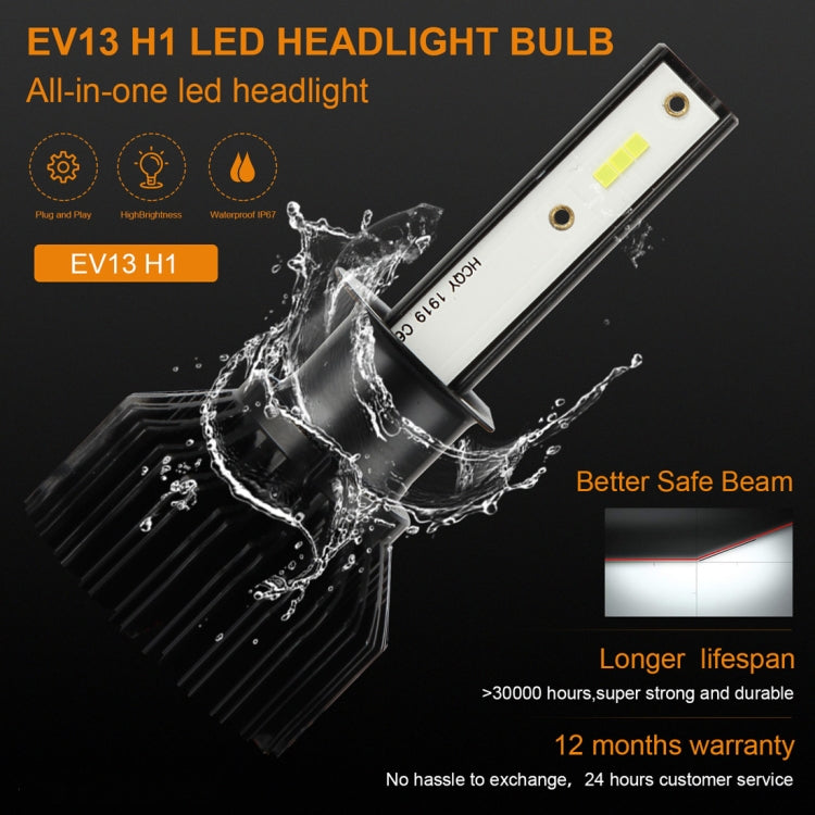 2 PCS EV13 H1 DC9-32V / 14W / 1400LM / 6000K IP67 Car LED Headlight Lamps (White Light)
