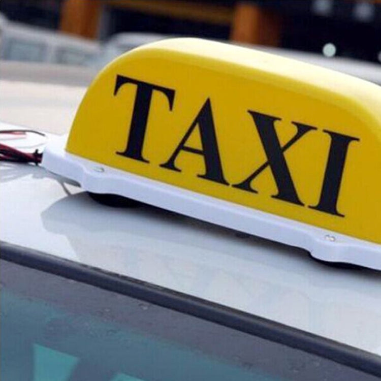 TAXI Bright Top Board Roof Sign Light Indicator Cab Lamp Yellow 12V, Wire Length: 90cm(Yellow Light)