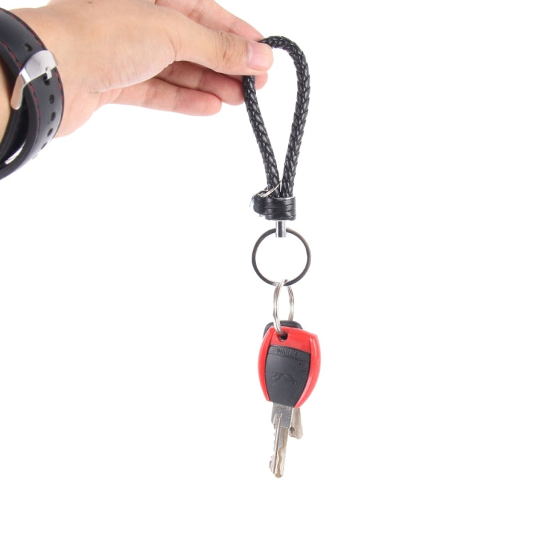 Car Key Ring Holder With Leather Strip