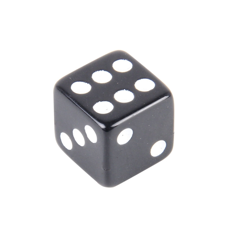 4 PCS Plastic Plated Dice Shape Universal Tire Valve Stem Cap