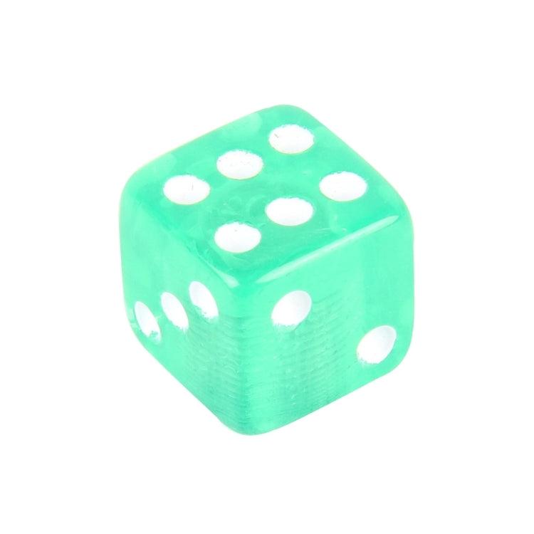 4 PCS Plastic Plated Dice Shape Universal Tire Valve Stem Cap