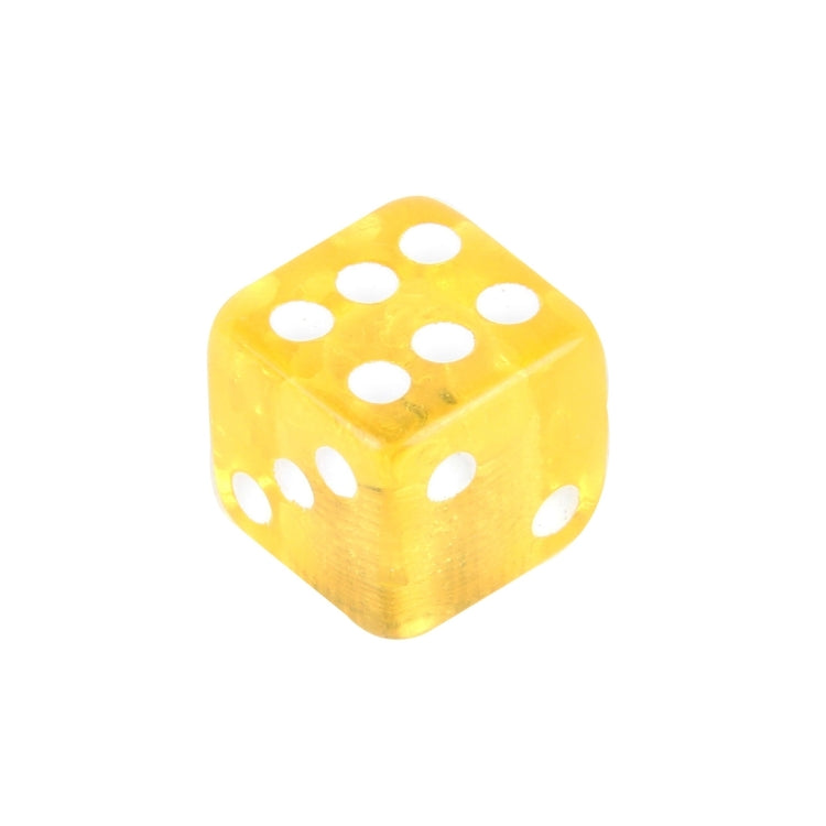 4 PCS Plastic Plated Dice Shape Universal Tire Valve Stem Cap