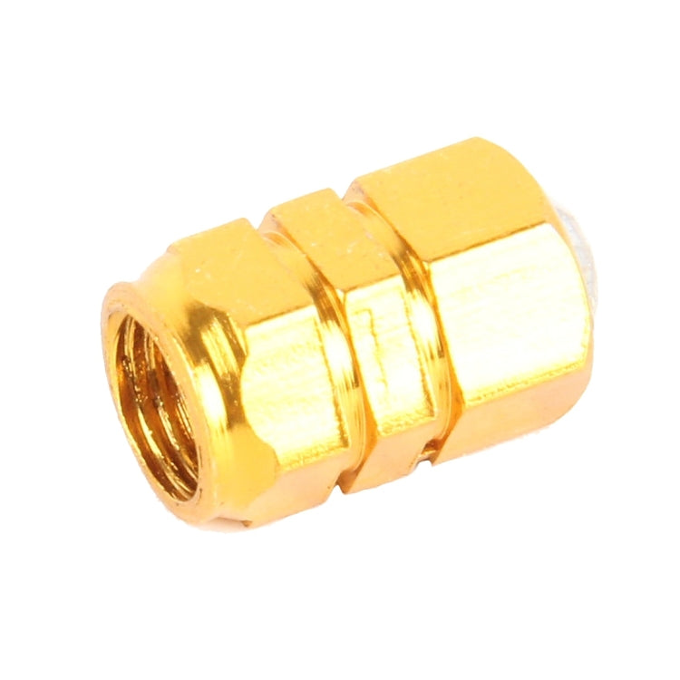 4PCS Metal Plated Hexagon Shape Universal Tire Valve Stem Cap With White Diamond