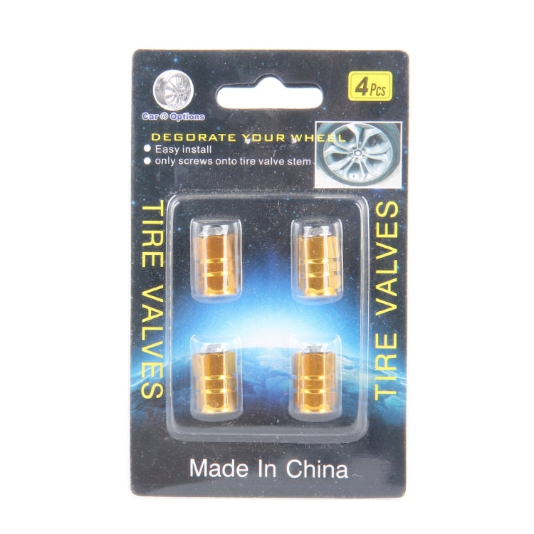 4PCS Metal Plated Hexagon Shape Universal Tire Valve Stem Cap With White Diamond