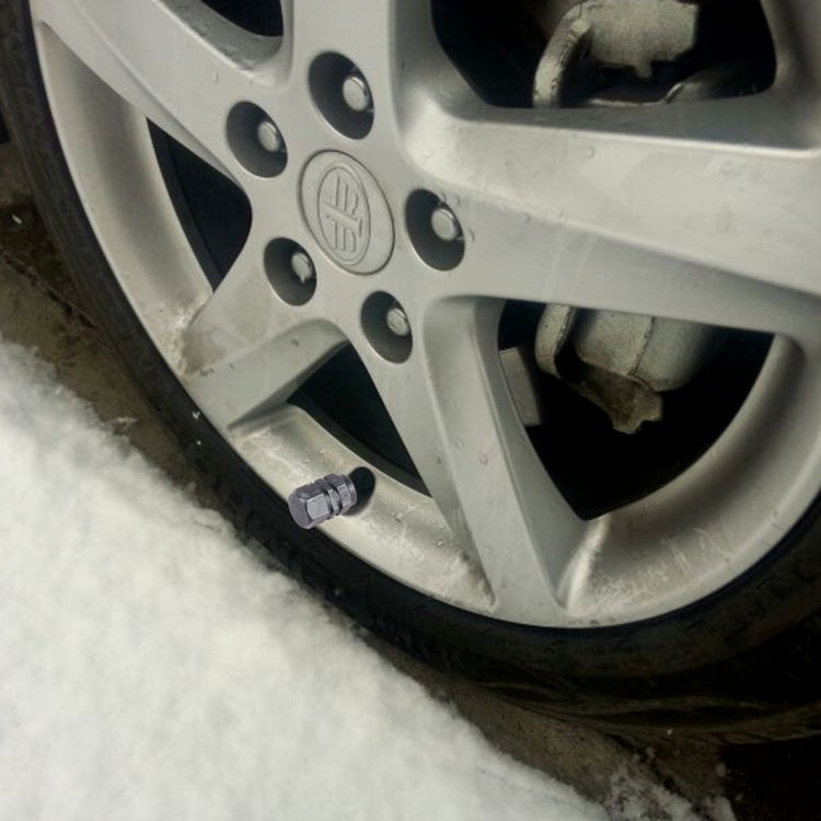 4PCS SA Metal Plated Hexagon Shape Universal Tire Valve Stem Cap