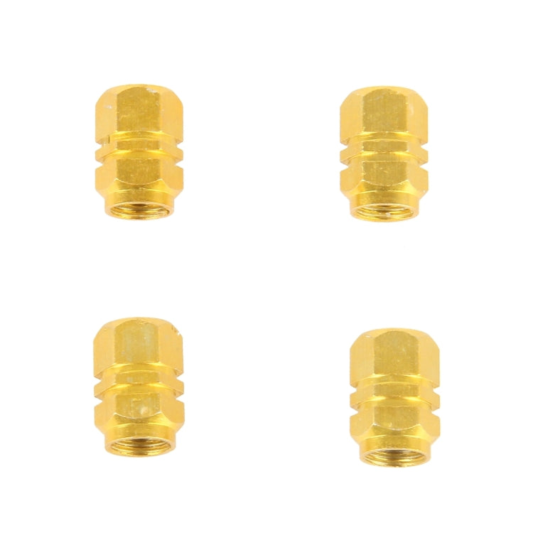 4PCS SA Metal Plated Hexagon Shape Universal Tire Valve Stem Cap