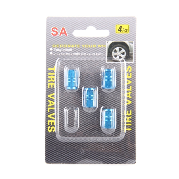 4PCS SA Metal Plated Hexagon Shape Universal Tire Valve Stem Cap