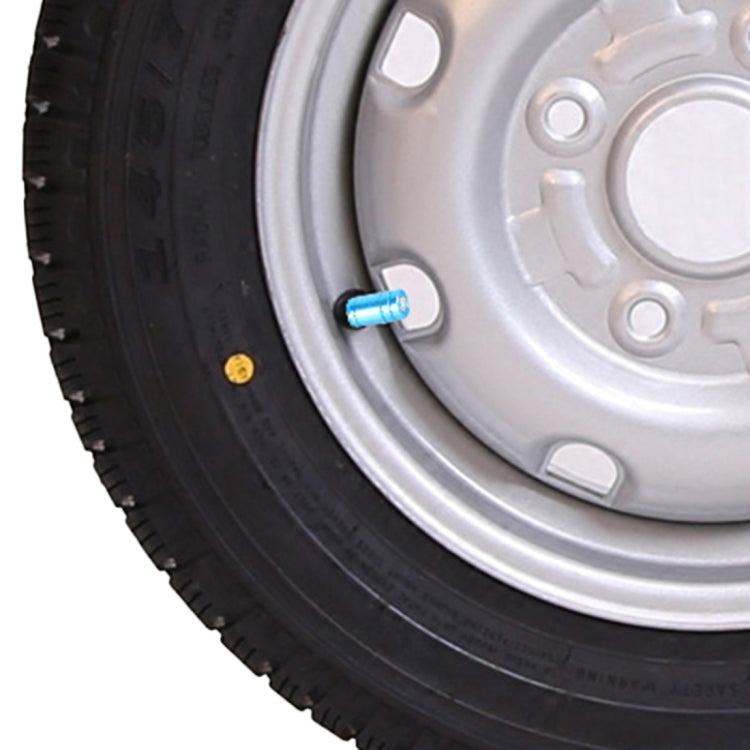 4PCS Metal Plated Circular Shape Universal Tire Valve Stem Cap With White Diamond