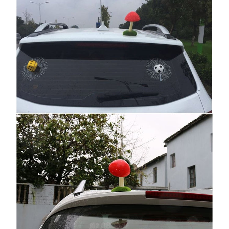 Mushroom Shape Car Plastic Decorative Sticker, Size: 11 x 15.5 x 9.5 cm